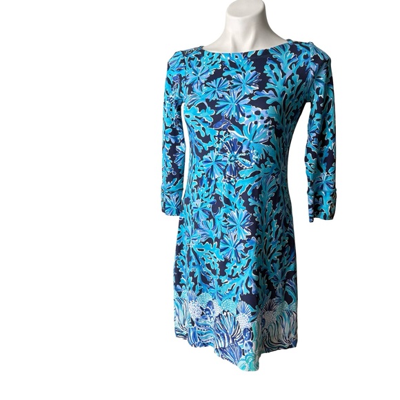 Lilly Pulitzer UPF 50+ Sophie Dress Bright Navy, Sz S - Picture 7 of 13
